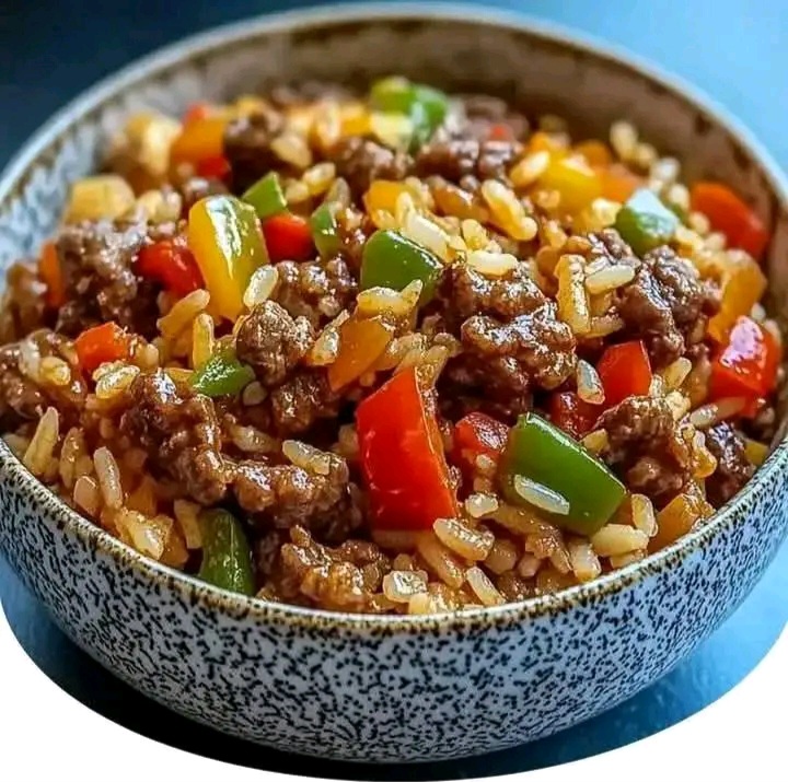 Beef and Pepper Rice Bowl: A Flavor-Packed One-Pan Meal