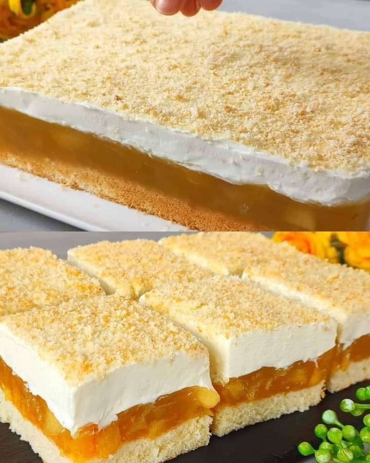 Peach Cream Cake Recipe