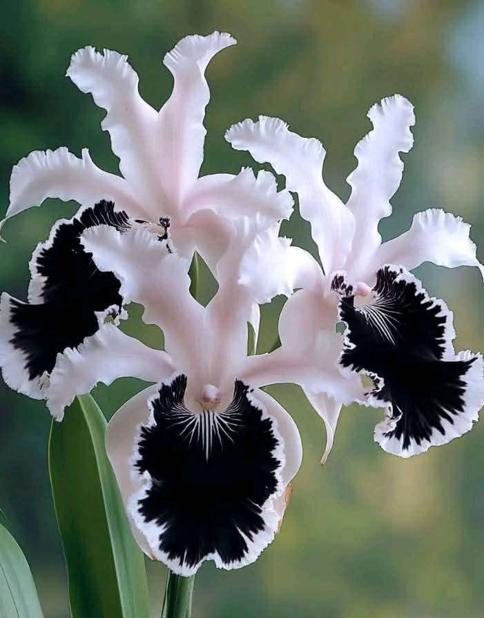 Black and White Cattleya Orchid (Cattleya hybrid)