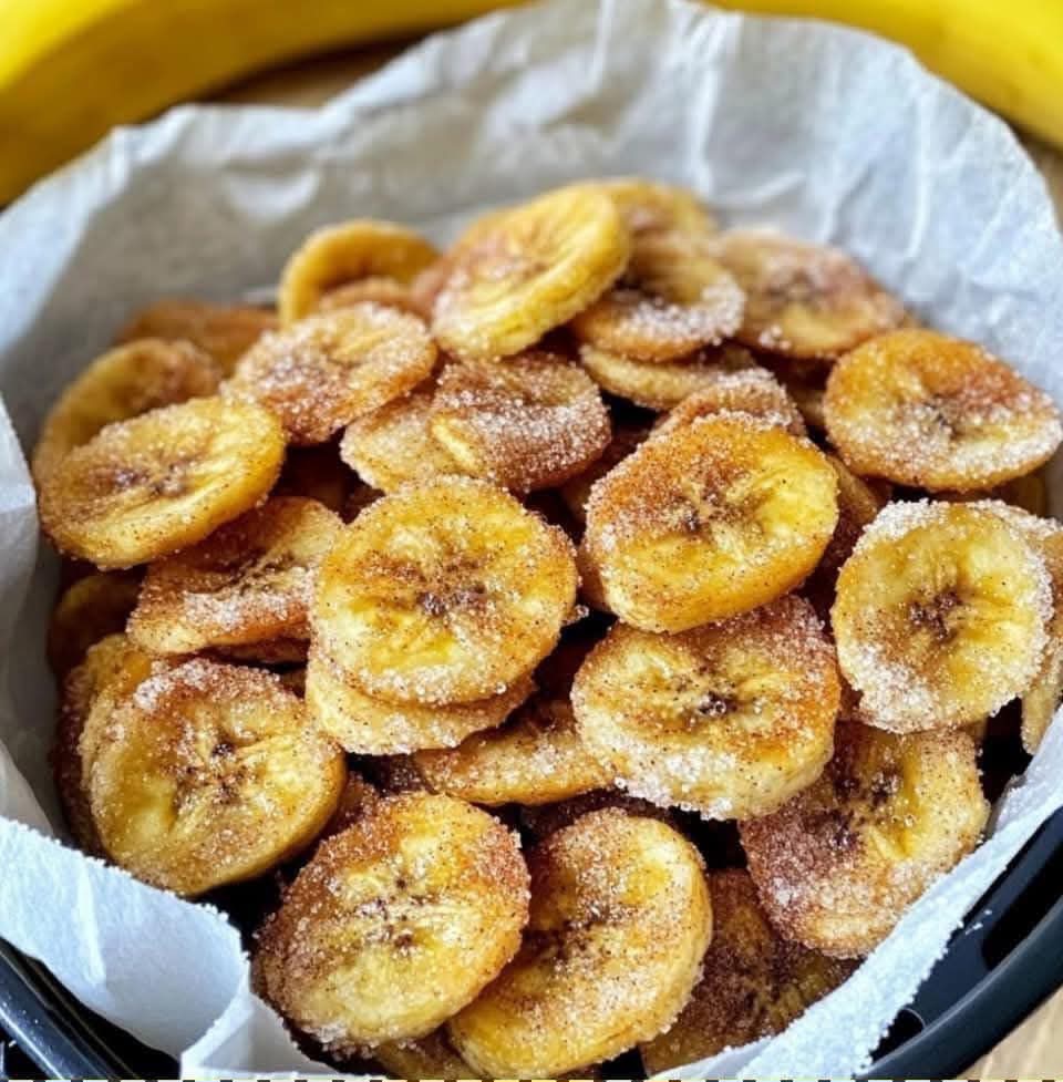 Cinnamon-Sugar Air Fryer Banana Chips