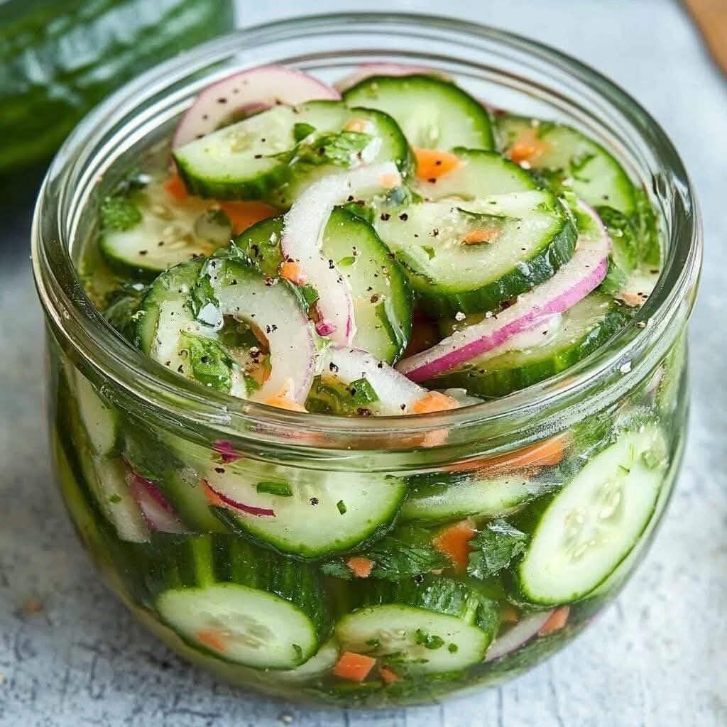 Fresh Pickled Cucumber Salad