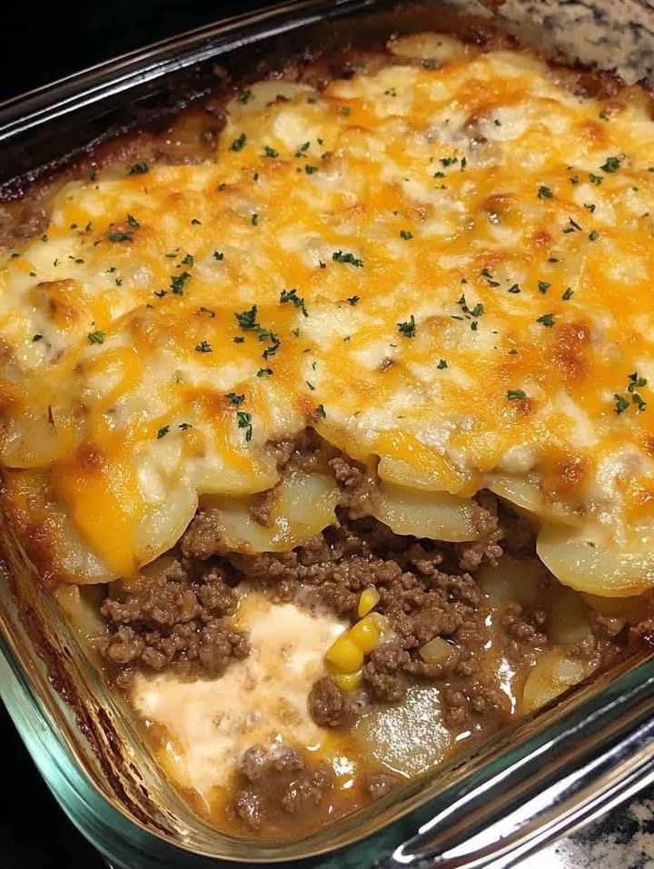 Cheesy Hamburger Potato Casserole