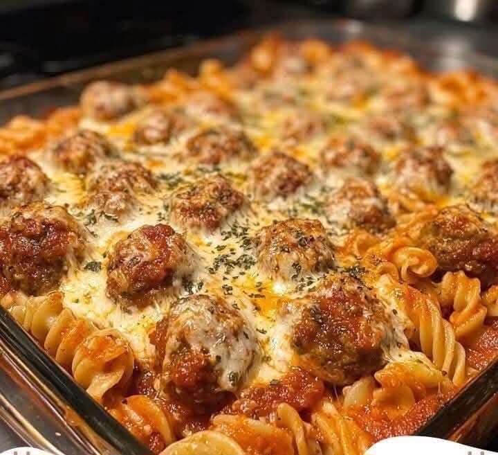 Dump and Bake Meatball Casserole