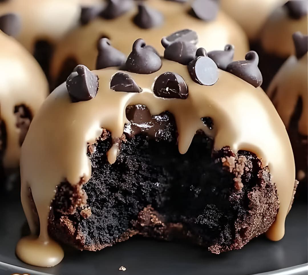 Chocolate Chip Cookie Dough Brownie Bombs
