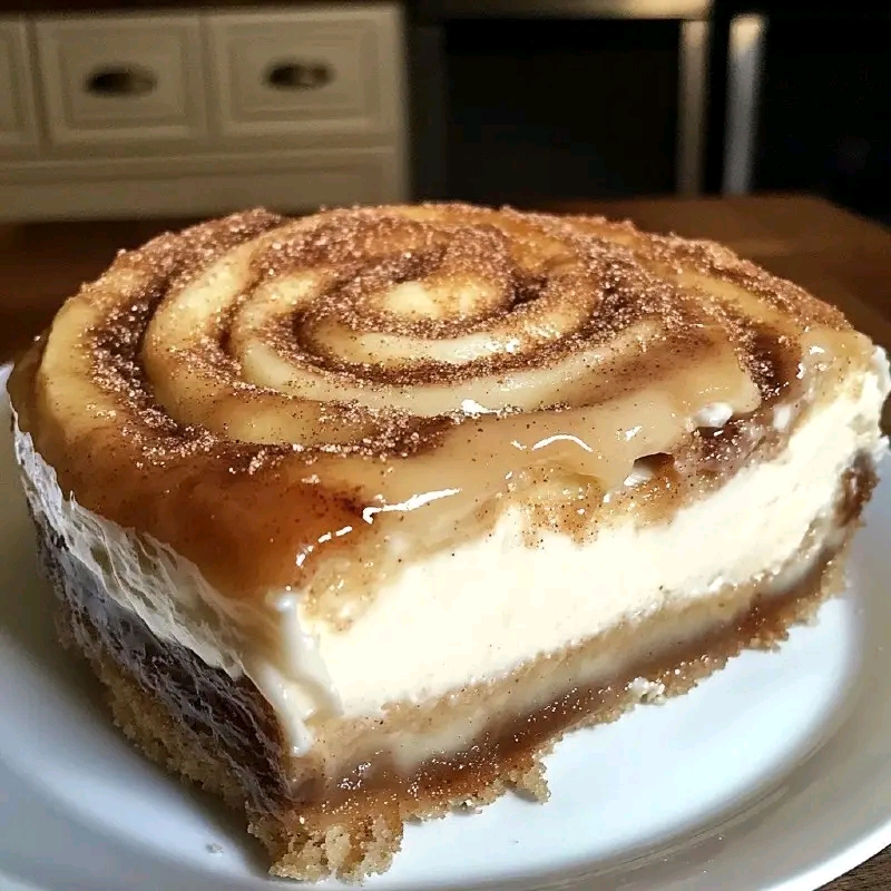 Cinnamon Roll Honeybun Cheesecake