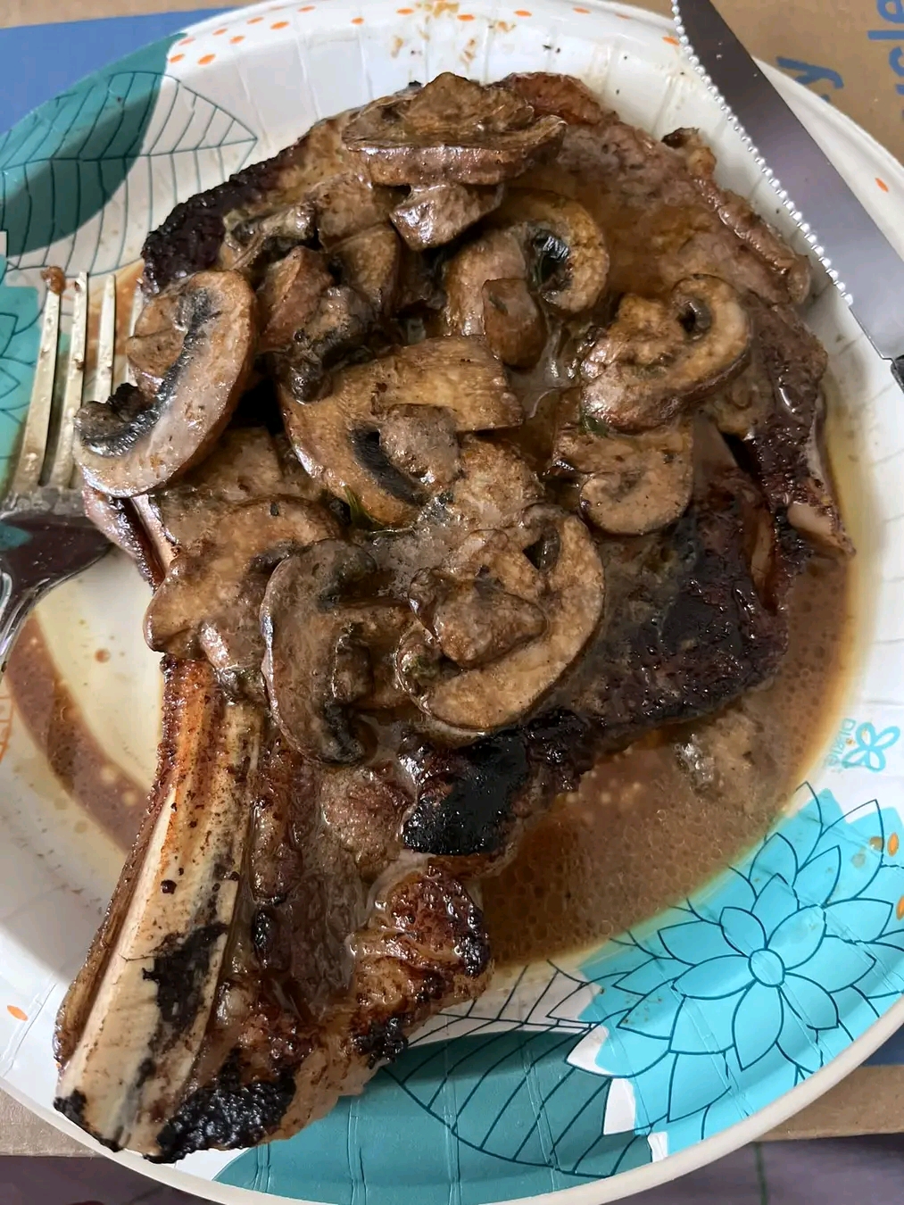 Grilled Bone-In Ribeye Steak with S
