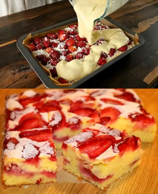 Erdbeer-Biskuitkuchen vom
