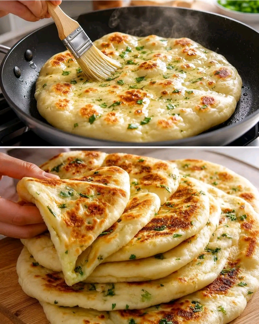 Quick Garlic Flatbreads