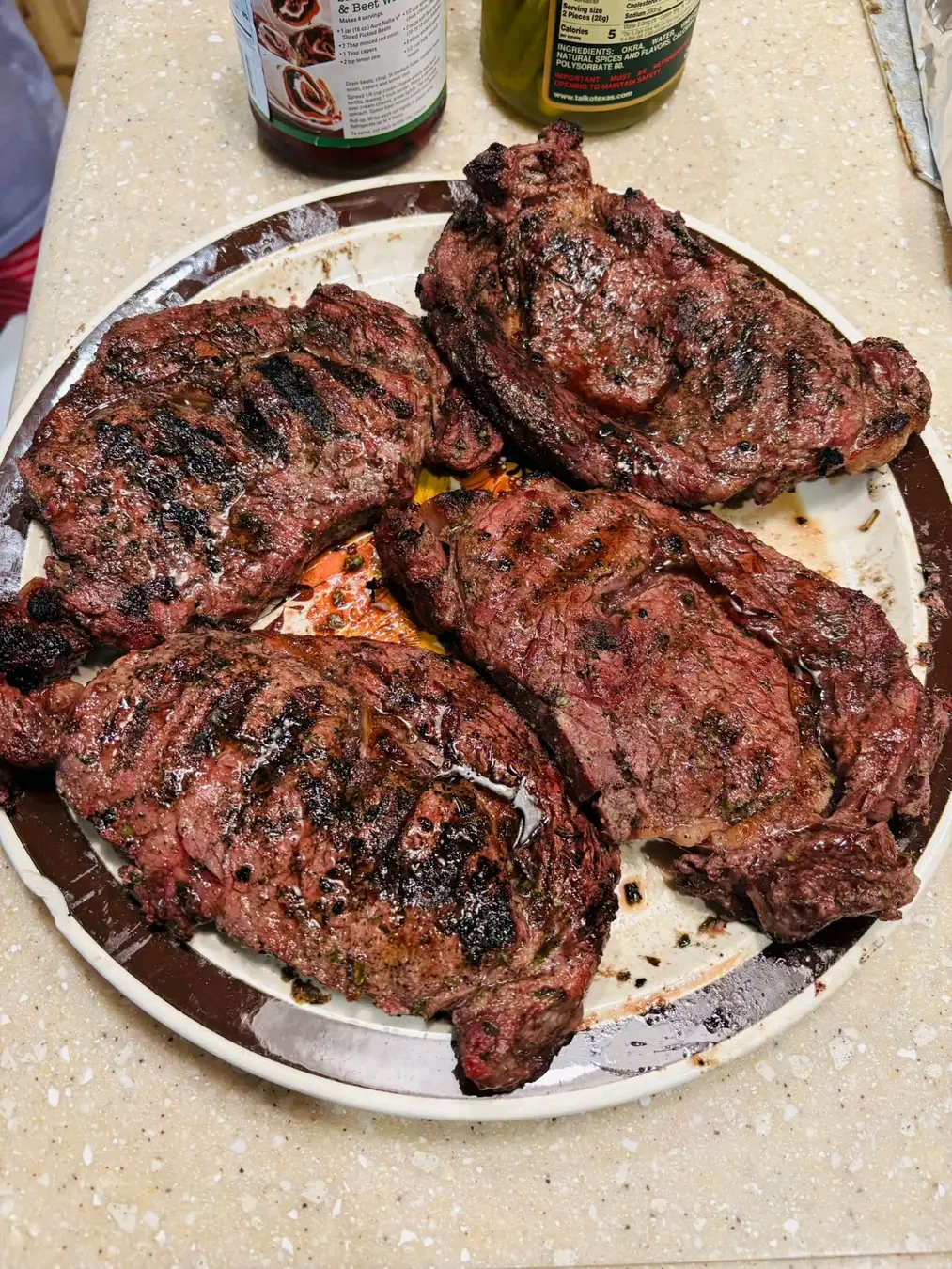 Charcoal-Grilled Ribeye Steaks 