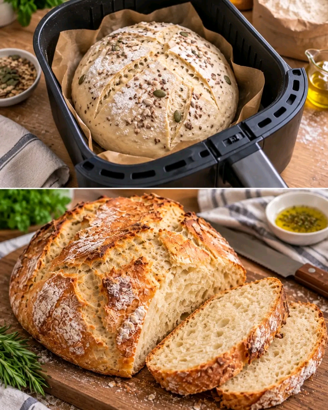 Knuspriges Brot aus dem Airfryer