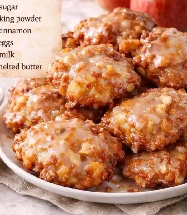 Baked Apple Fritters with Cinnamon and